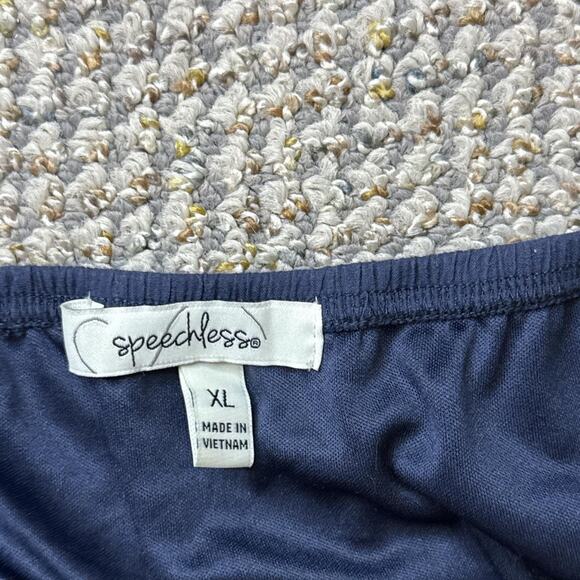 Vintage y2k Gorgeous flowy navy milkmaid off the shoulder babydoll top - Picture 6 of 6